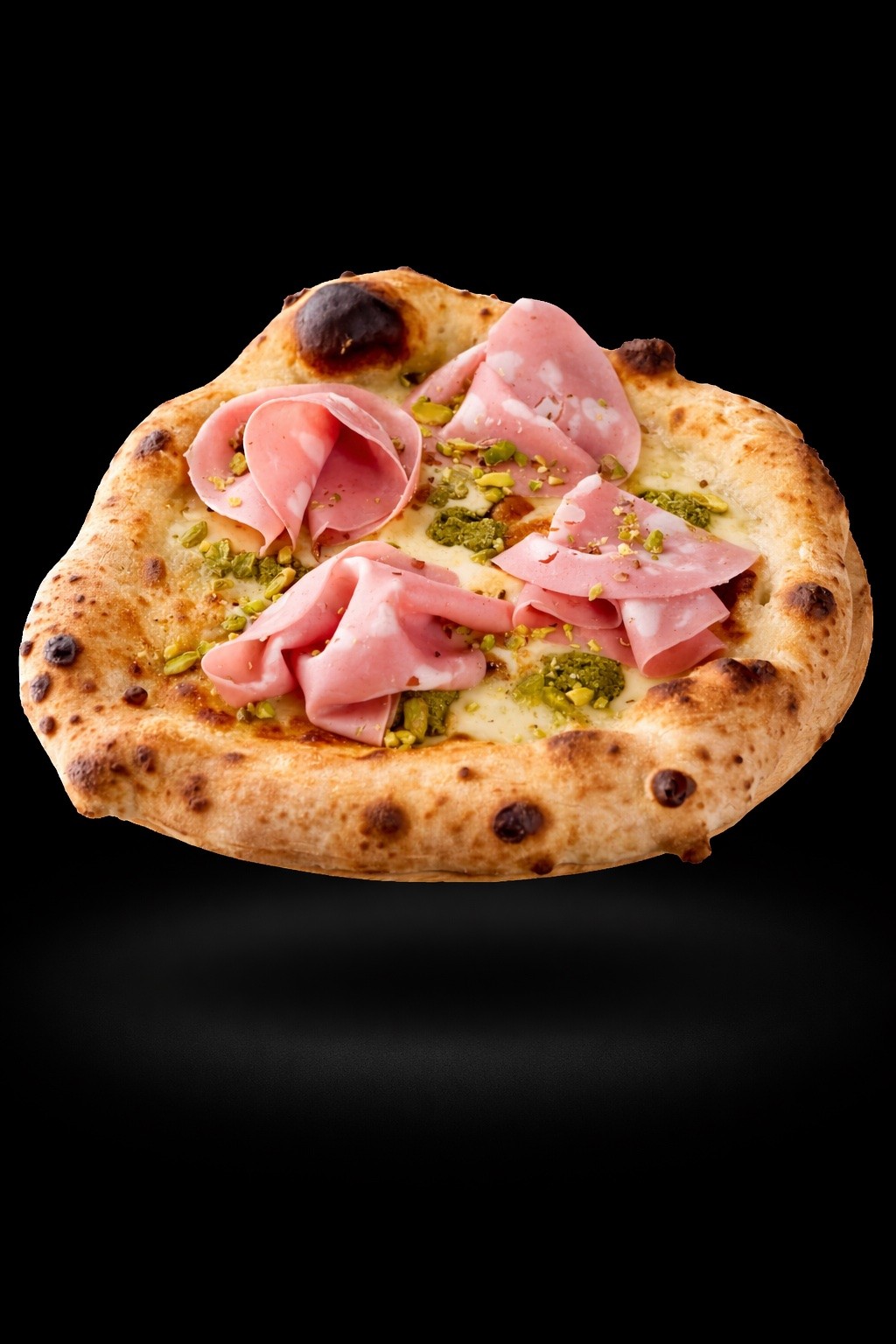 Pizza Mortadella e Pistacchio